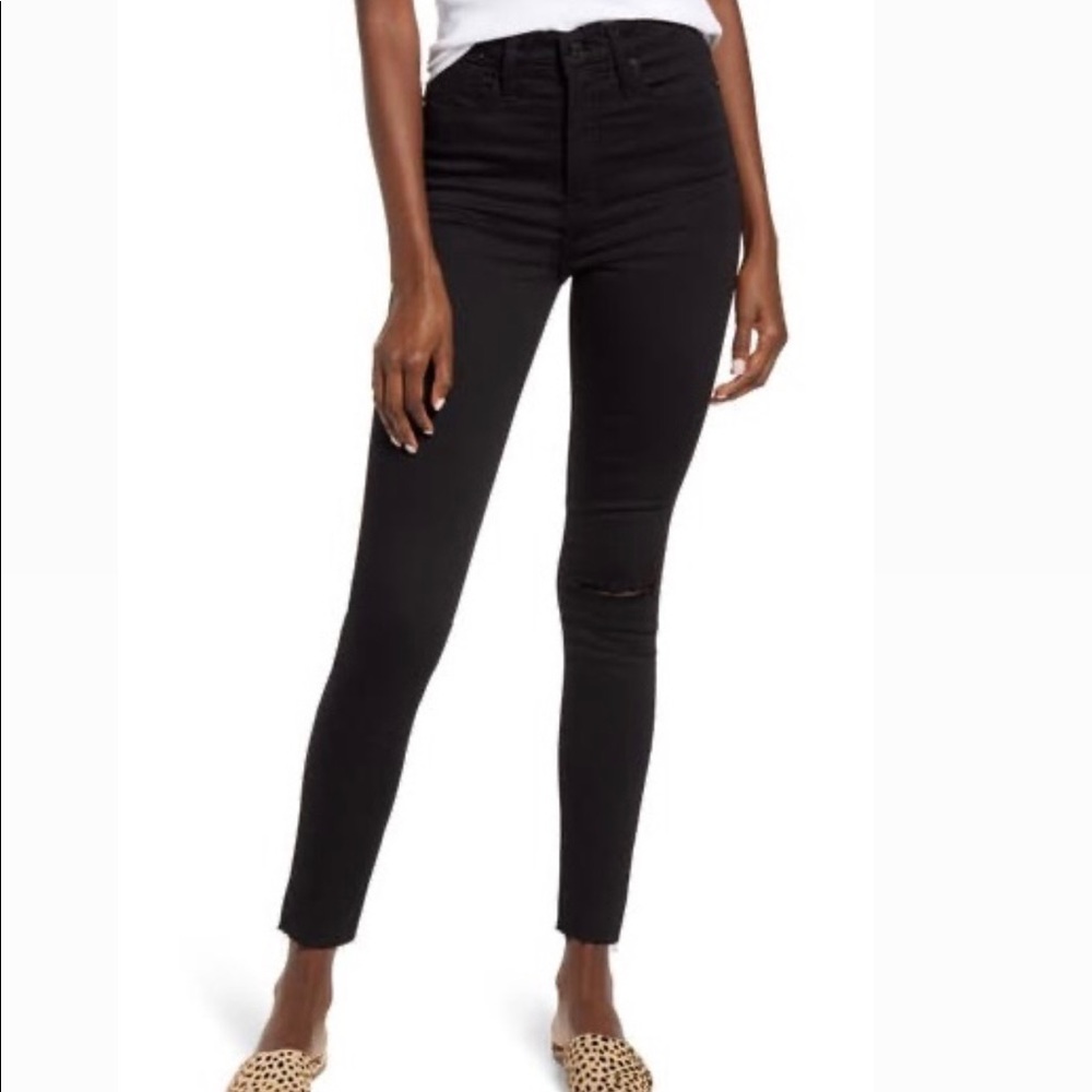 Madewell Black 11in High Rise Skinny Jeans